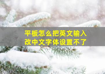 平板怎么把英文输入改中文字体设置不了