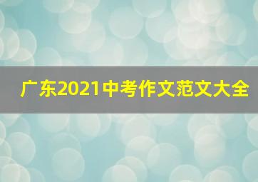 广东2021中考作文范文大全