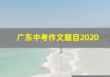 广东中考作文题目2020