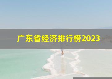 广东省经济排行榜2023