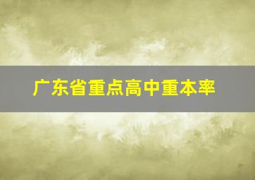 广东省重点高中重本率