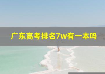 广东高考排名7w有一本吗