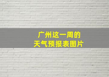 广州这一周的天气预报表图片