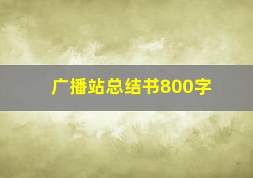 广播站总结书800字