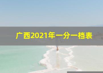 广西2021年一分一档表