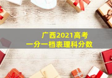 广西2021高考一分一档表理科分数