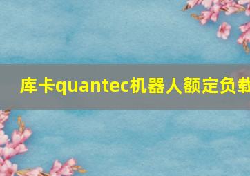 库卡quantec机器人额定负载