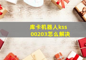 库卡机器人kss00203怎么解决