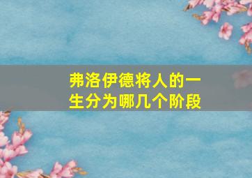 弗洛伊德将人的一生分为哪几个阶段