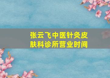 张云飞中医针灸皮肤科诊所营业时间