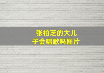 张柏芝的大儿子会唱歌吗图片