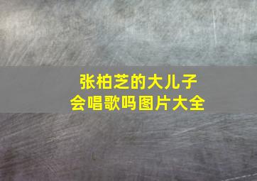 张柏芝的大儿子会唱歌吗图片大全