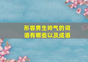 形容男生帅气的词语有哪些以及成语