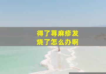 得了荨麻疹发烧了怎么办啊