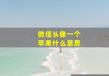 微信头像一个苹果什么意思