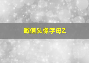 微信头像字母Z