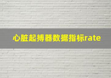 心脏起搏器数据指标rate