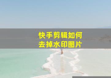 快手剪辑如何去掉水印图片