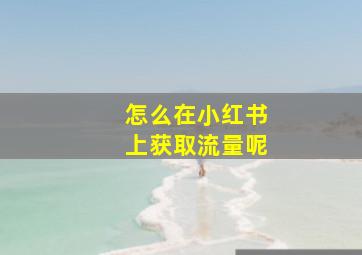 怎么在小红书上获取流量呢