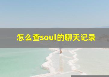 怎么查soul的聊天记录