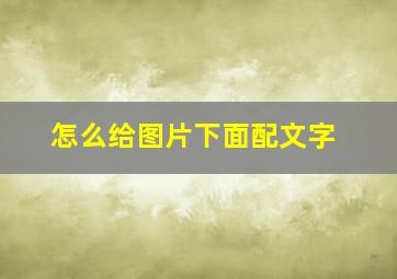 怎么给图片下面配文字