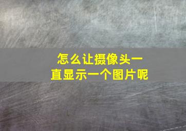 怎么让摄像头一直显示一个图片呢