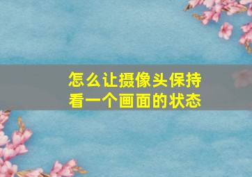 怎么让摄像头保持看一个画面的状态