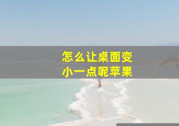 怎么让桌面变小一点呢苹果