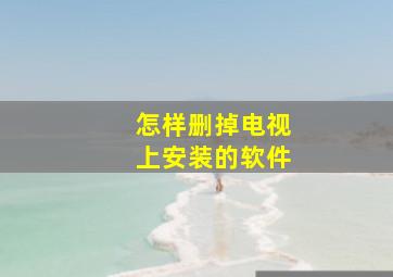 怎样删掉电视上安装的软件