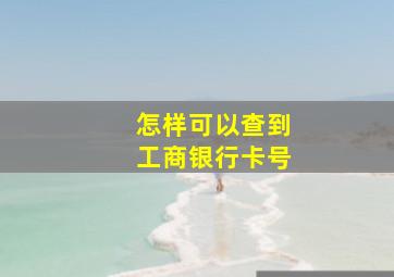 怎样可以查到工商银行卡号