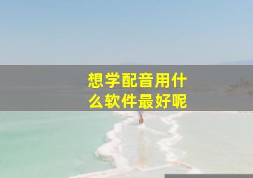 想学配音用什么软件最好呢