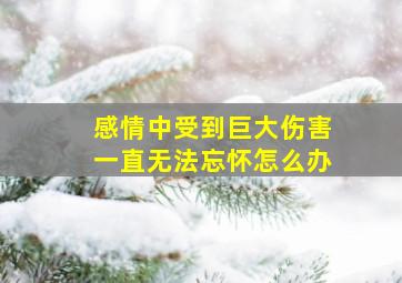 感情中受到巨大伤害一直无法忘怀怎么办