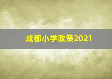 成都小学政策2021