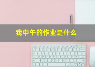 我中午的作业是什么