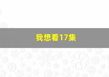 我想看17集