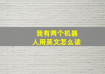 我有两个机器人用英文怎么读