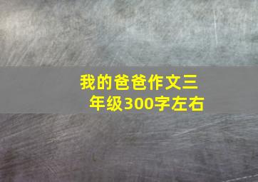 我的爸爸作文三年级300字左右