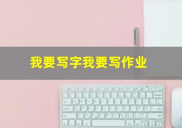 我要写字我要写作业