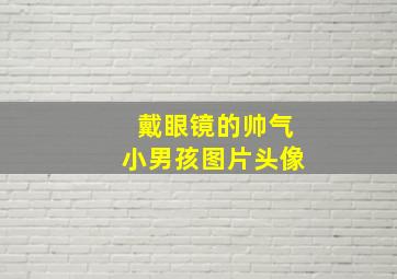 戴眼镜的帅气小男孩图片头像