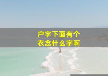 户字下面有个衣念什么字啊