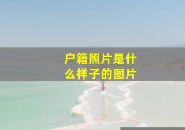 户籍照片是什么样子的图片