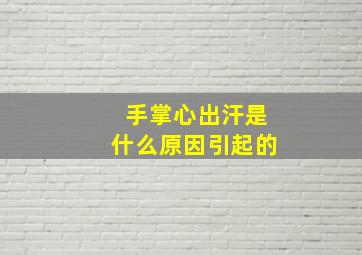 手掌心出汗是什么原因引起的