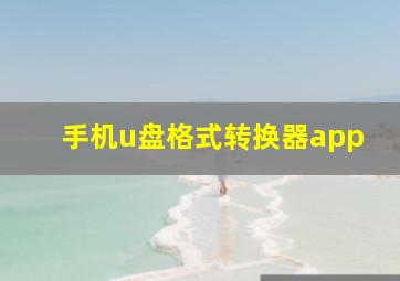 手机u盘格式转换器app