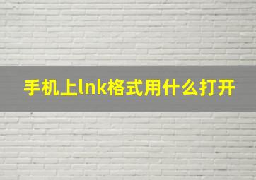 手机上lnk格式用什么打开