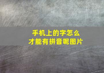 手机上的字怎么才能有拼音呢图片