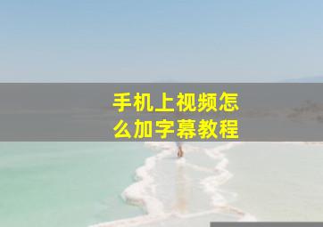 手机上视频怎么加字幕教程