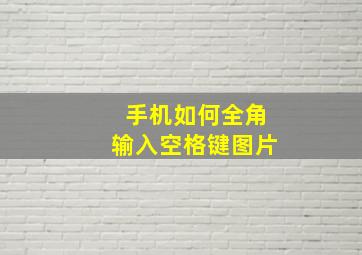 手机如何全角输入空格键图片