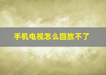 手机电视怎么回放不了