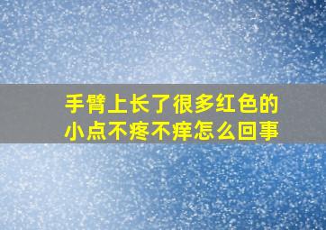 手臂上长了很多红色的小点不疼不痒怎么回事