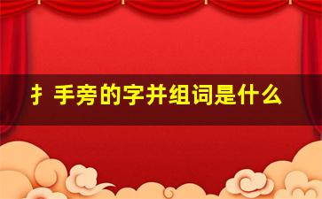 扌手旁的字并组词是什么